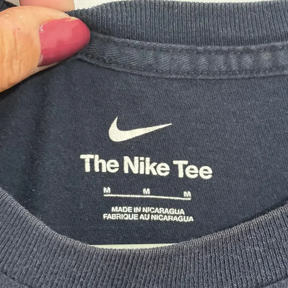 Nike Tee Shirt Mens Medium Black Just Do It Swoosh Big Logo Short Sleeve T-Shirt